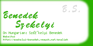 benedek szekelyi business card